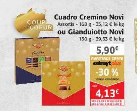 cuadro cremino novi ou gianduiotto novi