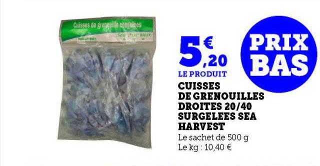 cuisses de grenouilles droites 20-40 surgelées sea harvest