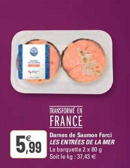 darnes de saumon farci les entrées de la mer