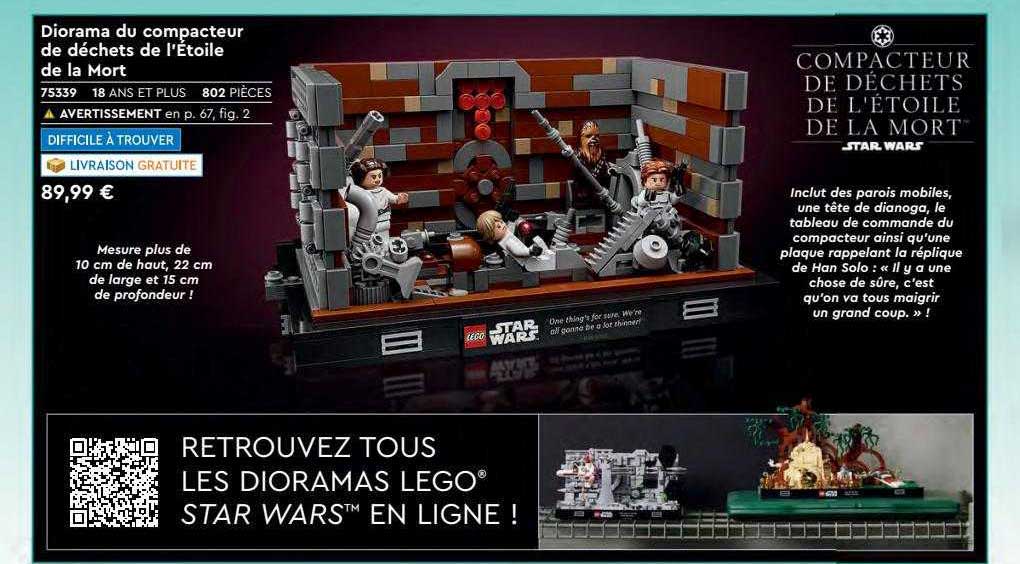 diorama du compacteur de déchets de l'étoile de la mort