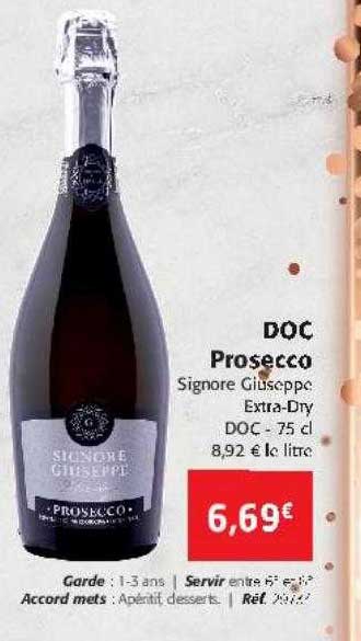 Doc Prosecco Signore Guiseppe Extra-dry Doc