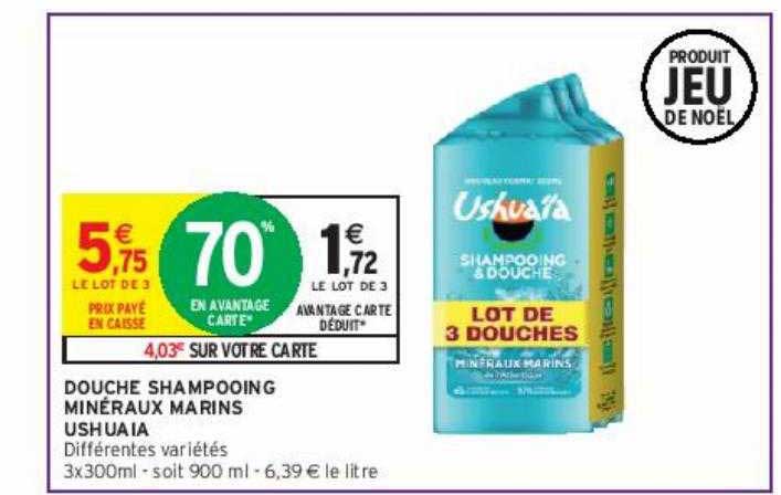 douche shampooing minéraux marins ushuaïa