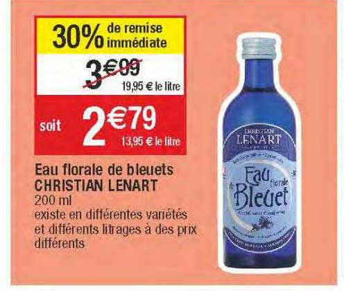 eau florale de bleuets christian lenart