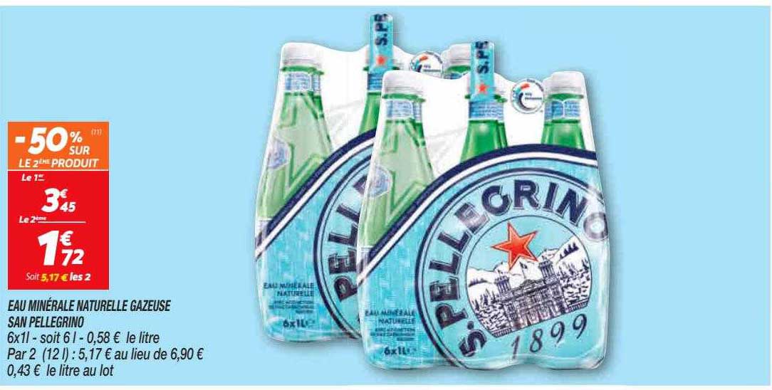 eau minérale naturelle gazeuse san pellegrino