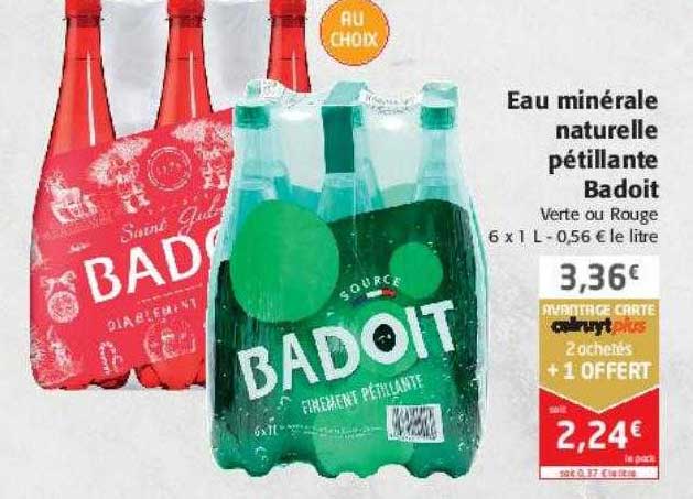 Eau Minérale Naturelle Pétillante Badoit