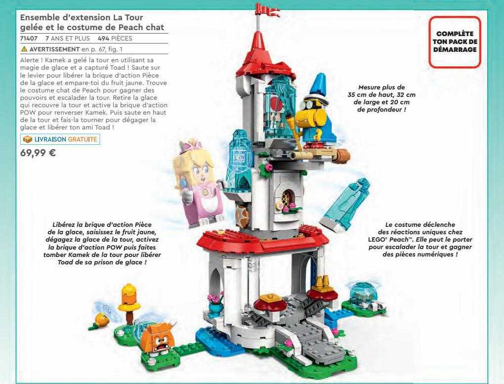 ensemble d'extension la tour gelée et le costume de peach chat