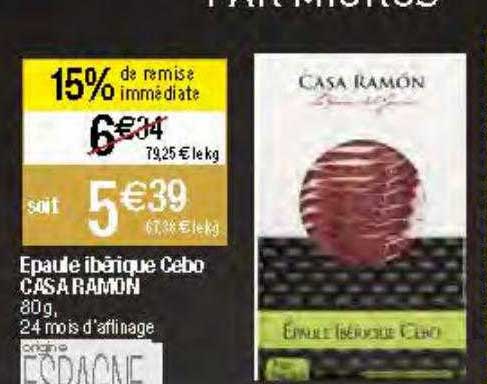 épaule ibérique cebo casa ramon