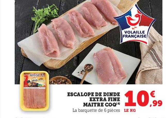escalope de dinde extra fine maître coq