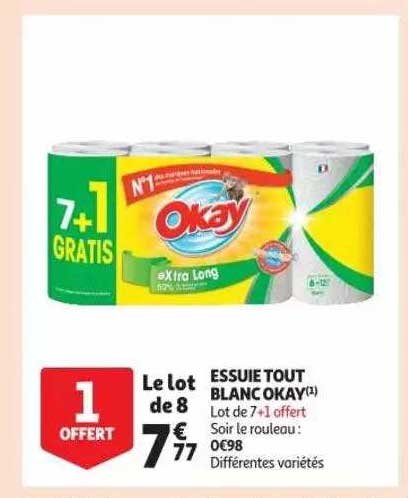 essuie tout blanc okay