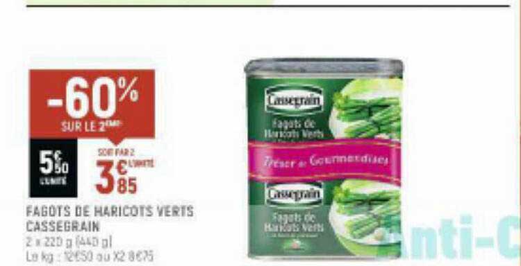 fagots de haricots verts cassegrain