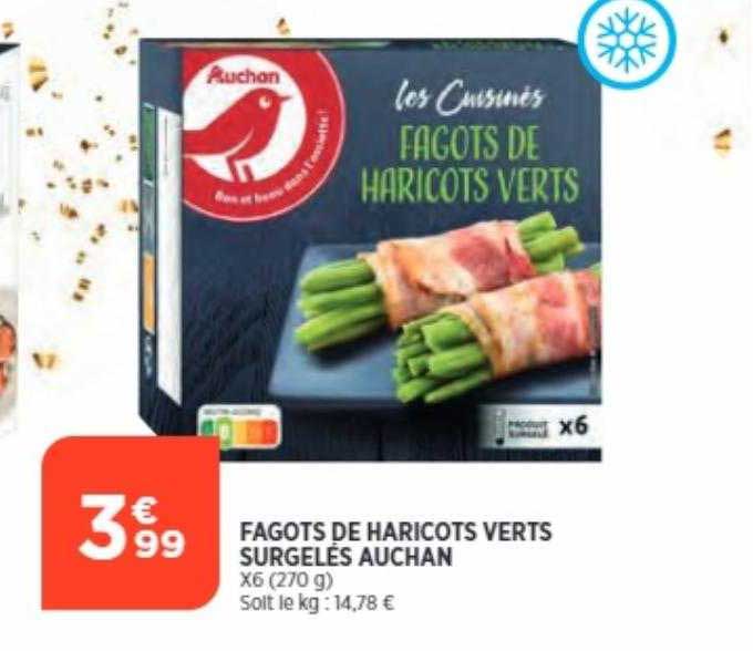 fagots de haricots verts surgelés auchan