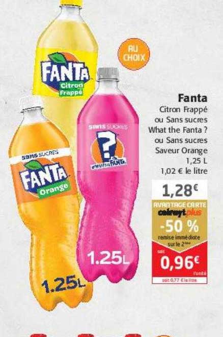 fanta citron frappé ou sans sucres what the fanta? ou saveur orange