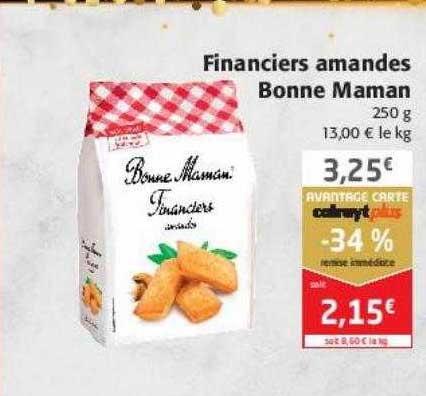 financiers amandes bonne maman