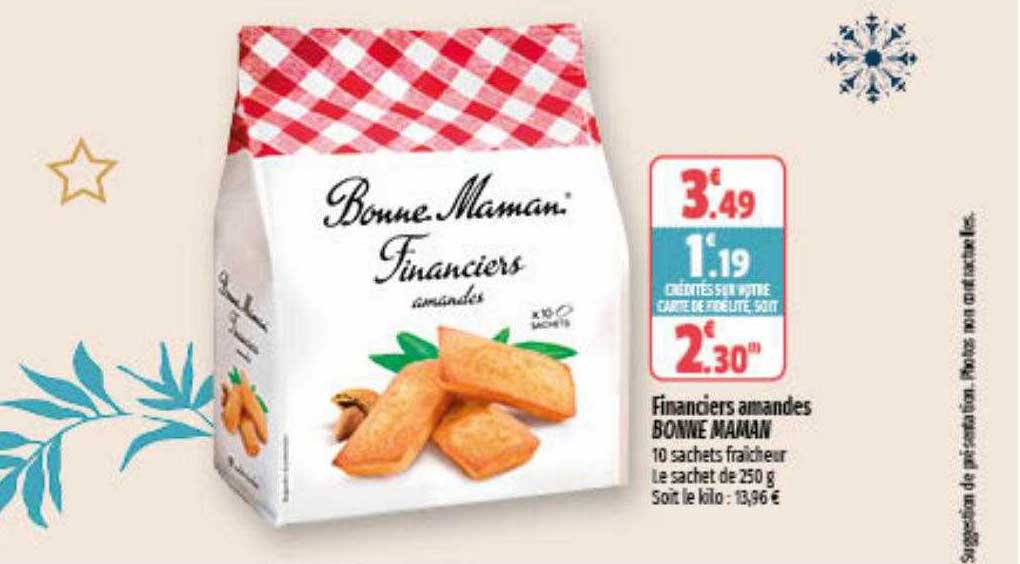 financiers amandes bonne maman