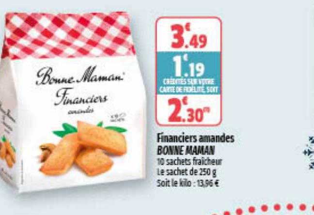 financiers amandes bonne maman