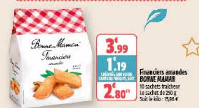 financiers amandes bonne maman