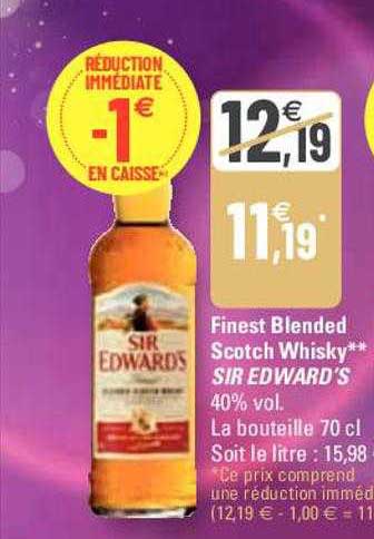 finest blended scotch whisky sir edward's
