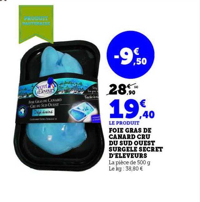 foie gras de canard cru du sud ouest surgelé secret d'éleveurs