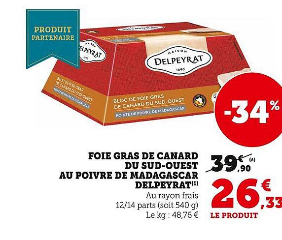 foie gras de canard du sud-ouest au poivre de madagascar delpeyrat