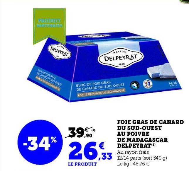 Foie Gras De Canard Du Sud-ouest Au Poivre De Madagascar Delpeyrat