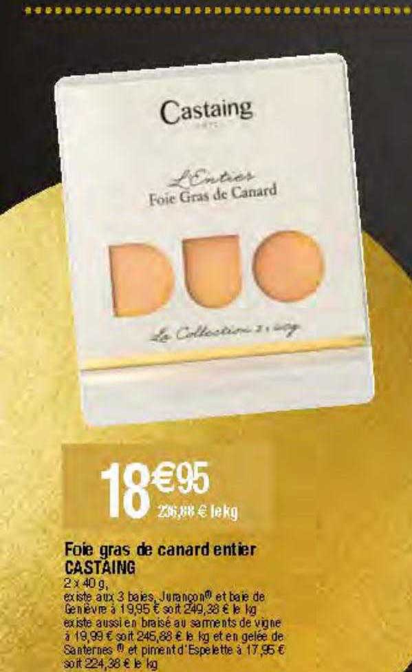 Foie Gras De Canard Entier Castaing