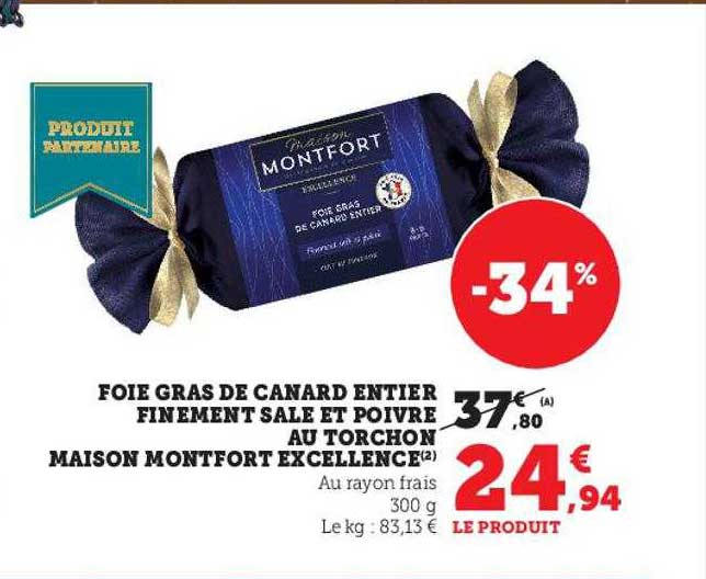 foie gras de canard entier finement salé et poivré au torchon maison montfort excellence
