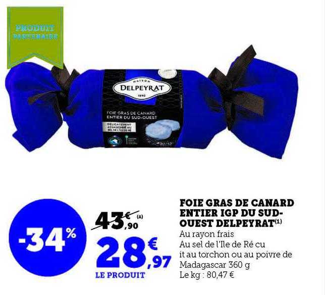 foie gras de canard entier igp du sud-ouest delpeyrat