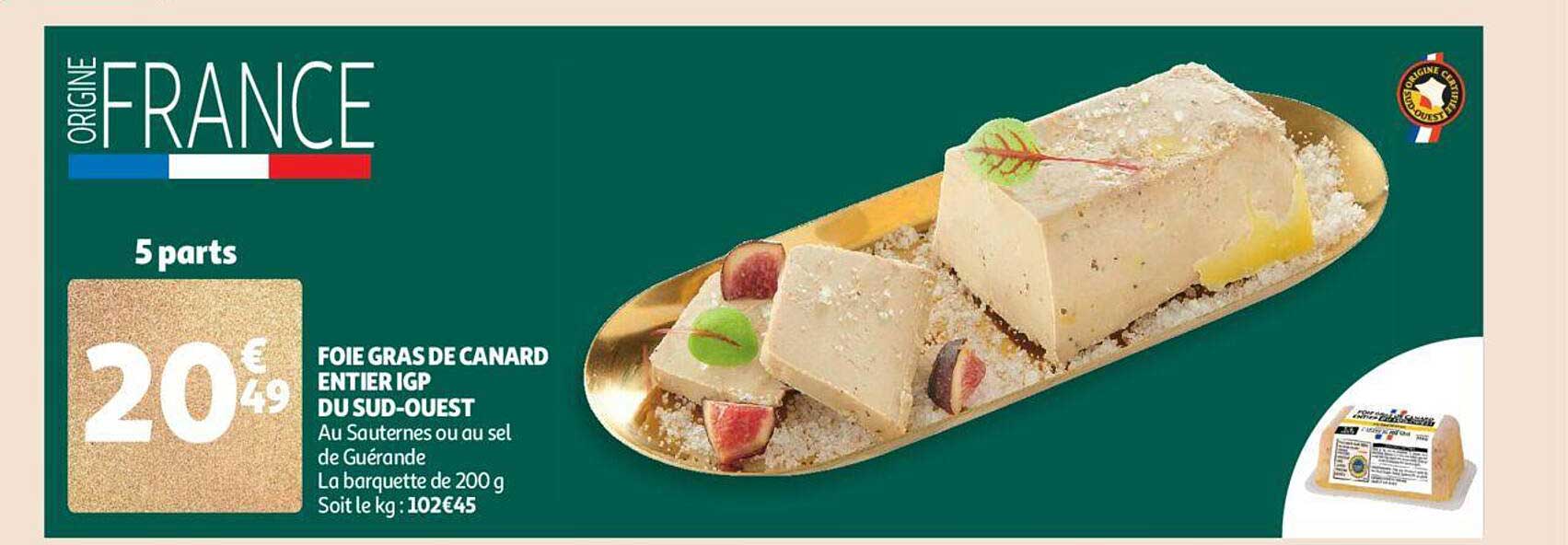 foie gras de canard entier igp du sud-ouest