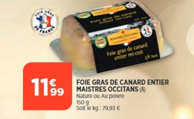 foie gras de canard entier maistres occitans
