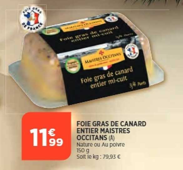 foie gras de canard entier maistres occitans