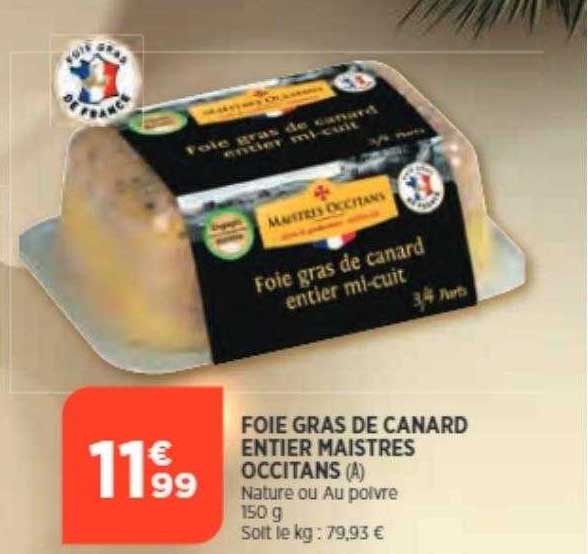 foie gras de canard entier maistres occitans
