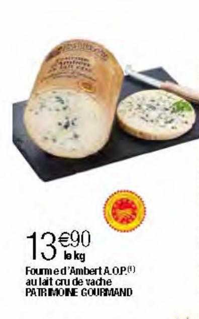 fourme d'ambert aop au lait cru de vache patrimoine gourmand