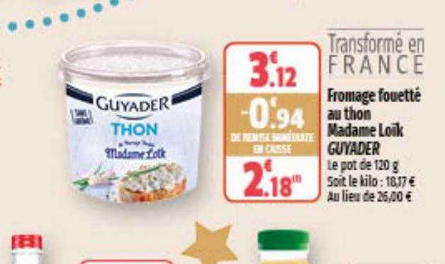 fromage fouetté au thon madame loïk guyader