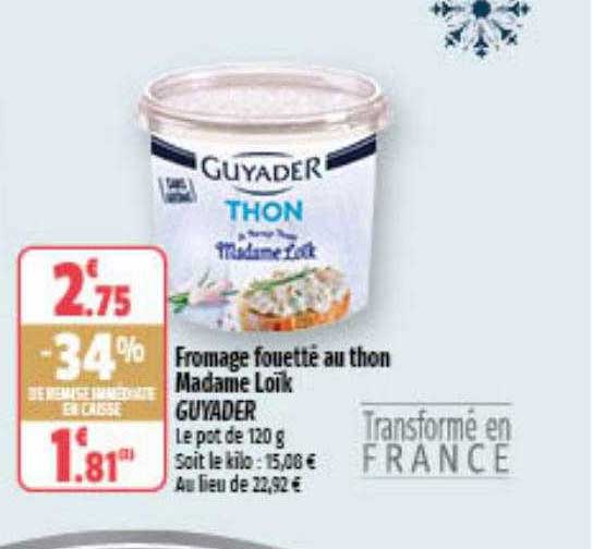 fromage fouetté au thon madame loïk guyader