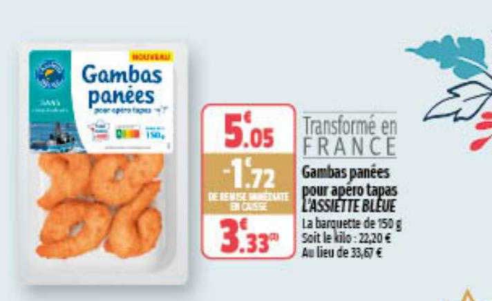 gambas panées pour apéro tapas l'assiette bleue