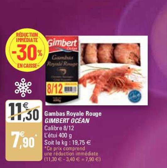 gambas royale rouge gimbert océan