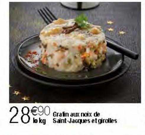 gratin aux noix de saint-jacques et girolles