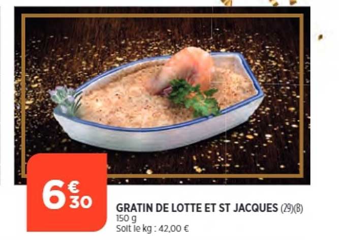 gratin de lotte et st jacques