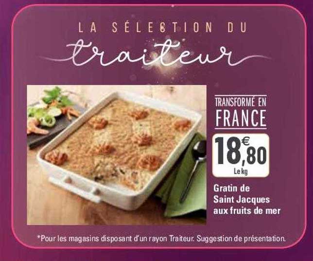 gratin de saint jacques aux fruits de mer