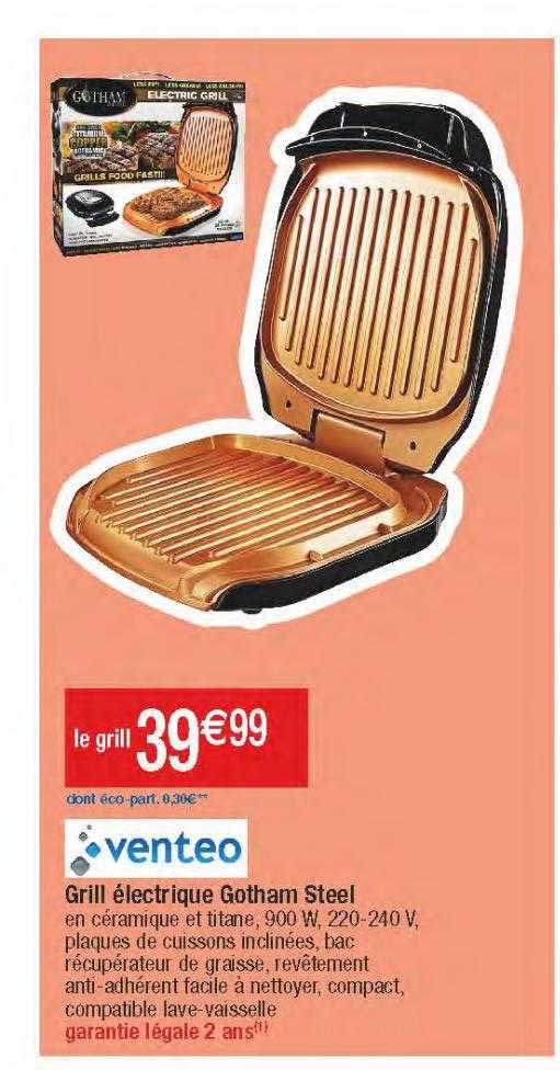 grill électrique gotham steel venteo