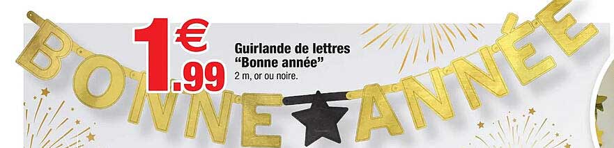 guirlande de lettres "bonne année"