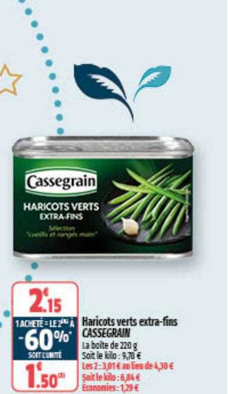 haricots verts extra-fins cassegrain