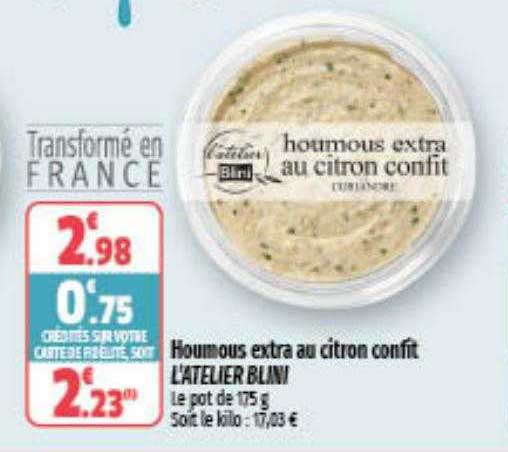 houmous extra au citron confit l'atelier blini