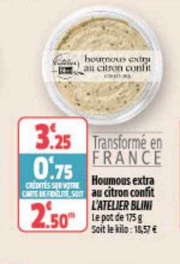 houmous extra au citron confit l'atelier blini