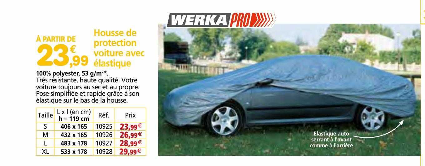 Housse De Protection Voiture Avec élastique Werka Pro