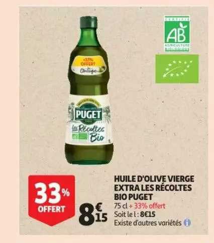 huile d'olive vierge extra les récoltes bio puget
