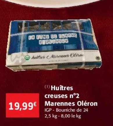 huîtres creuses n°2 marennes oléron