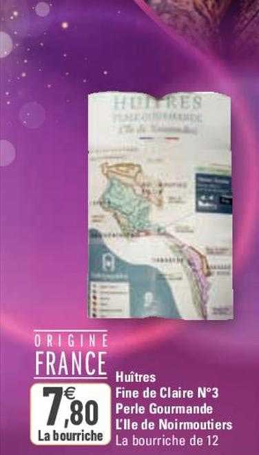 huîtres fine de claire n°3 perle gourmande l'Ile de noirmoutiers