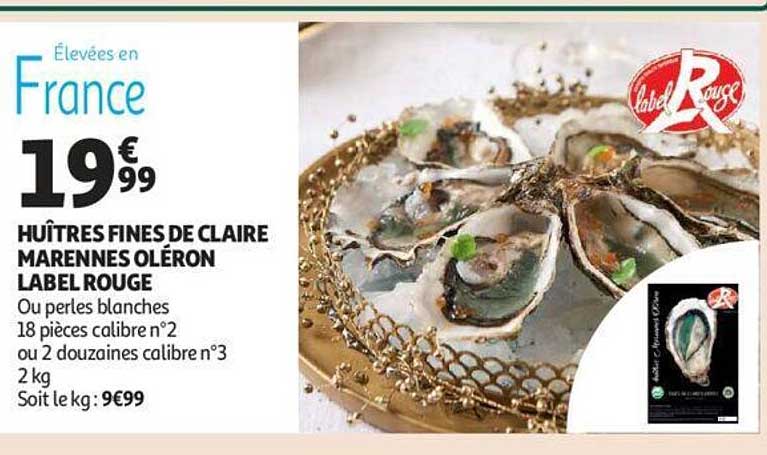 huîtres fines de claire marennes oléron label rouge