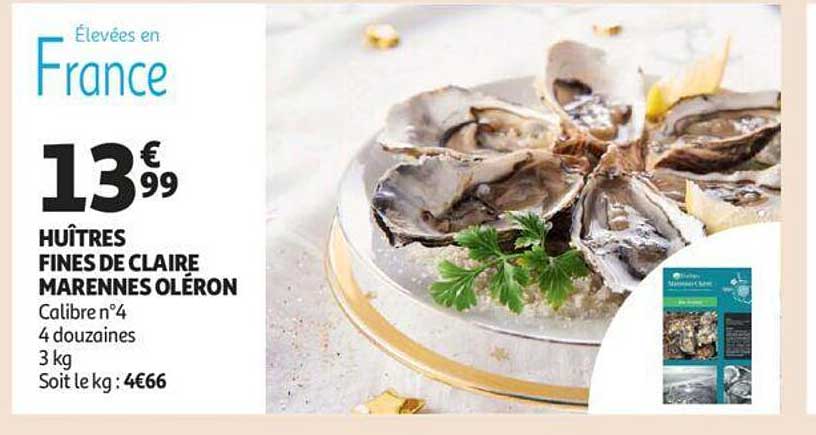 huîtres fines de claire marennes oléron